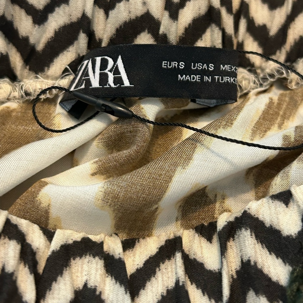 Zara Women's Brown Patterned Maxi Skirt - Picture 8 of 9